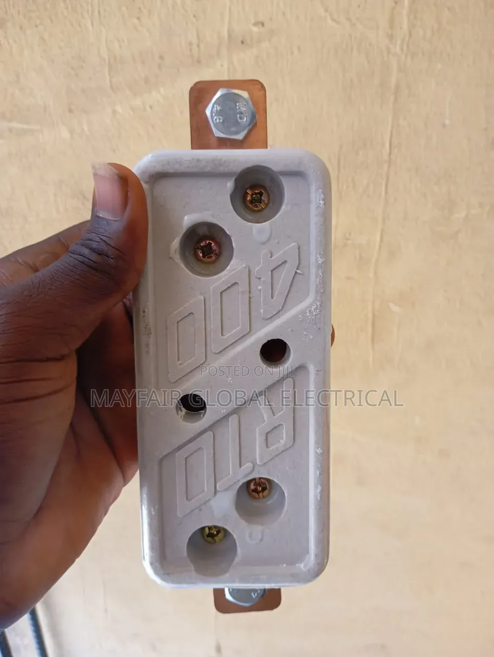 High-Quality Standard 400A Pure Copper Fuse Base ( 3 Pieces Set )