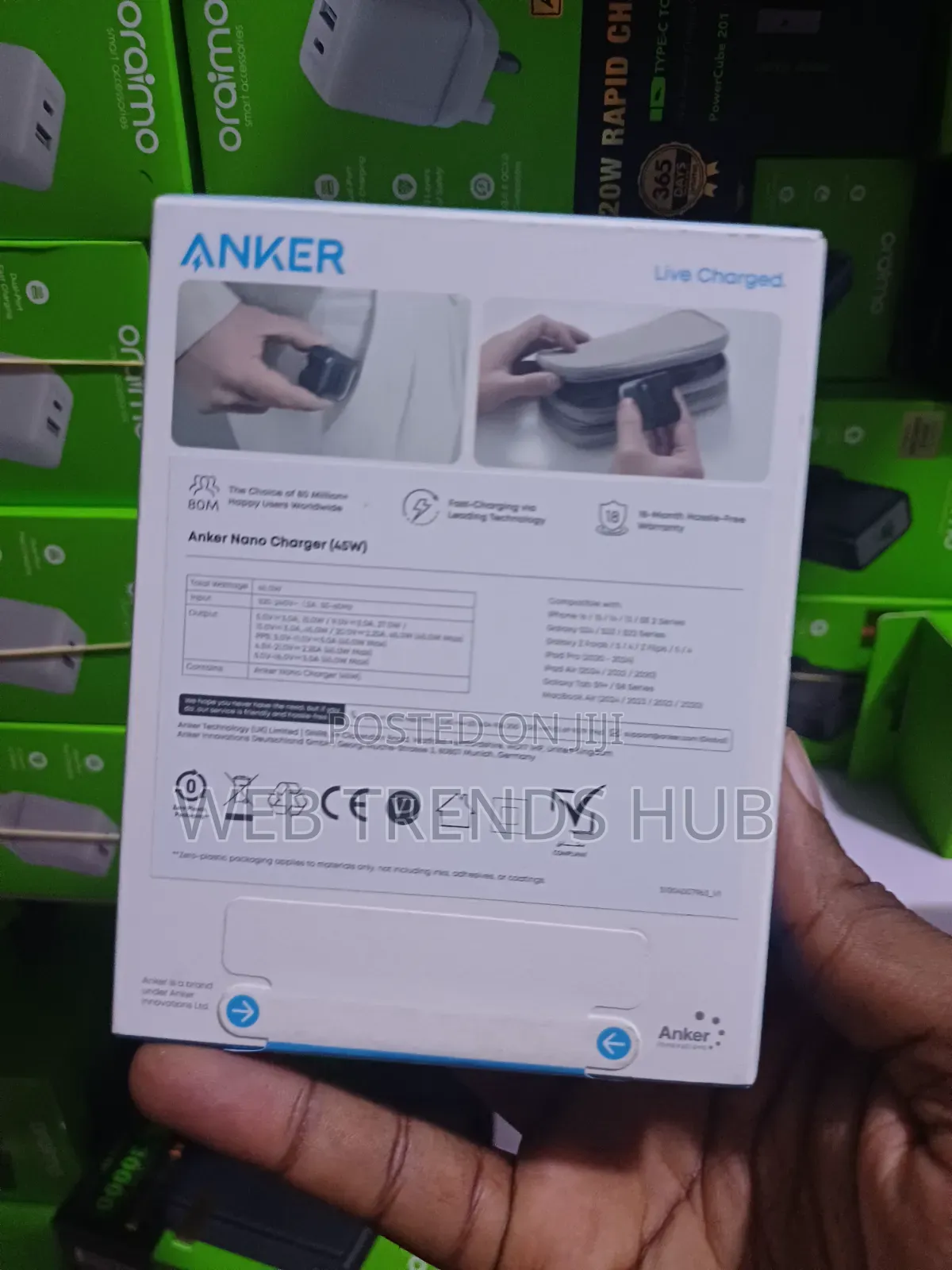 Anker Nano 45W USB-C Fast Charger - Foldable Plug Wall Adapter