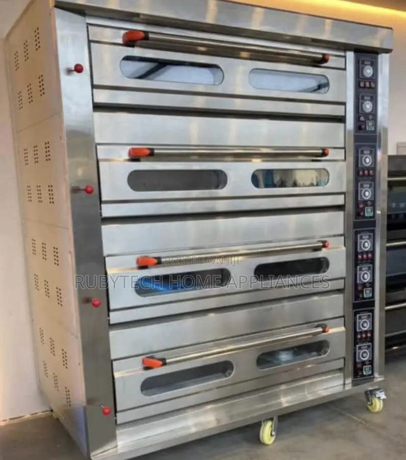 Brand New 4-Deck 16-Tray Gas & Electric Bakery Oven – One Bag Oven
