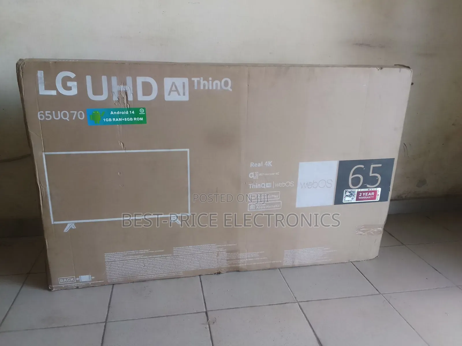 65 Inches LG WebOS Thinq UHD HDR With Full Smart TV Options