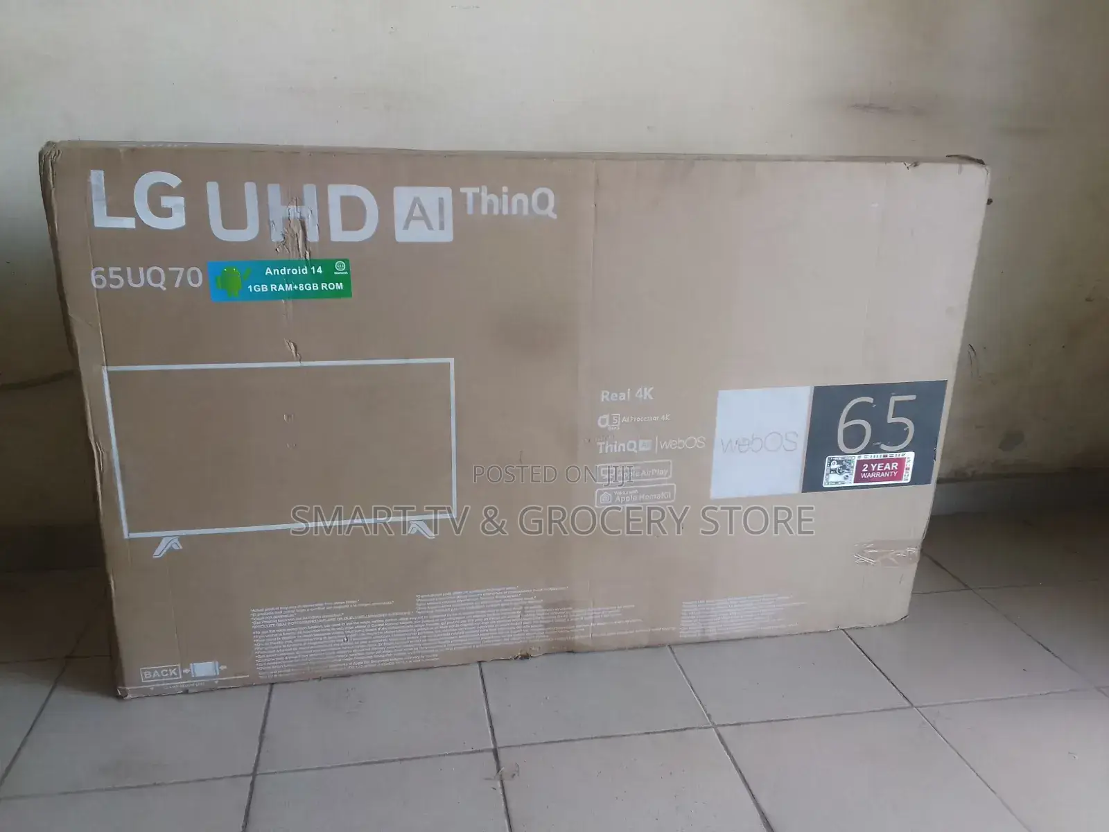 65 Inches LG WebOS ThinQ UHD HDR With Full Smart TV Options