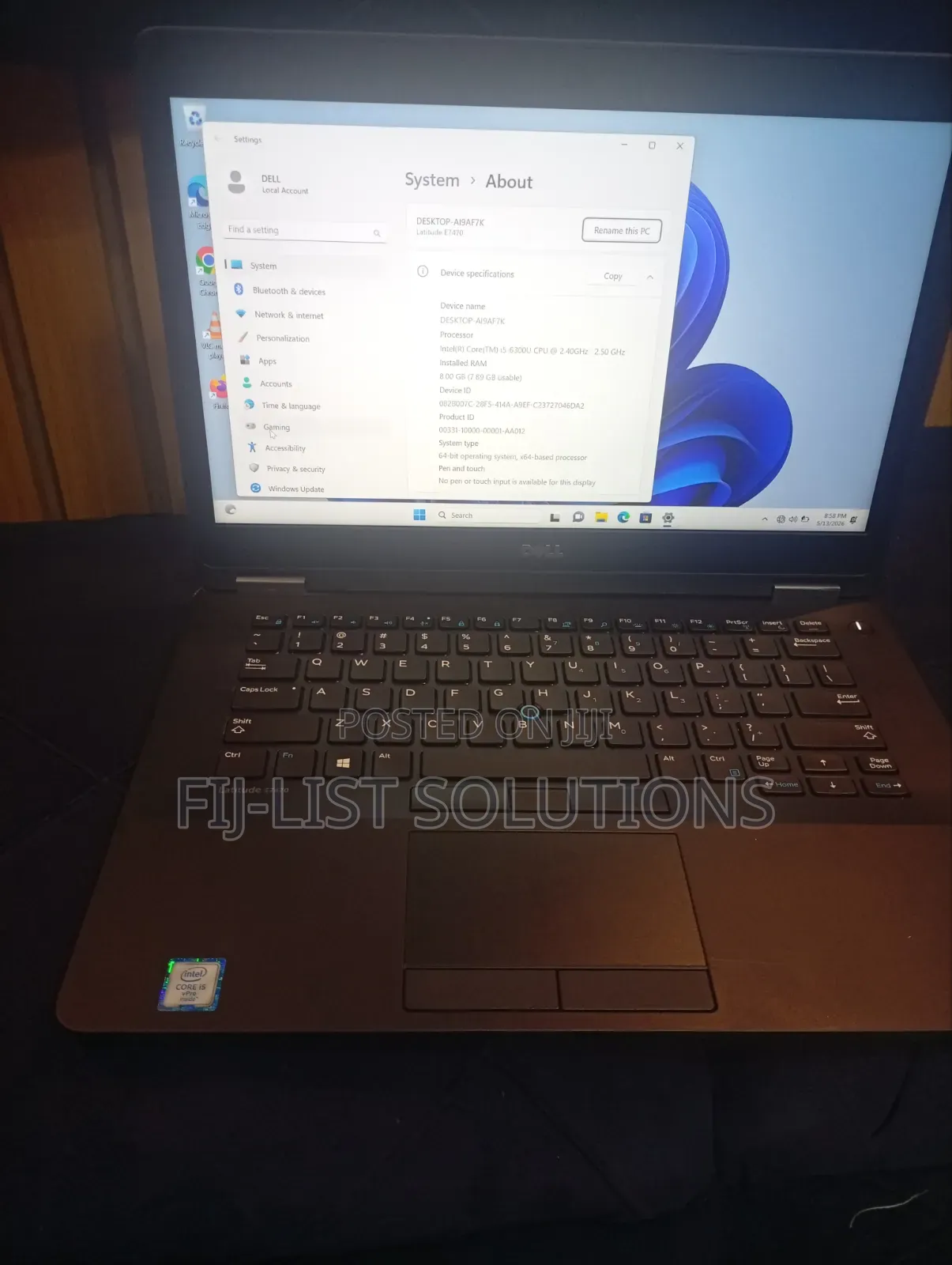 Laptop Dell Latitude E7470 8GB Intel Core i5 SSD 256GB