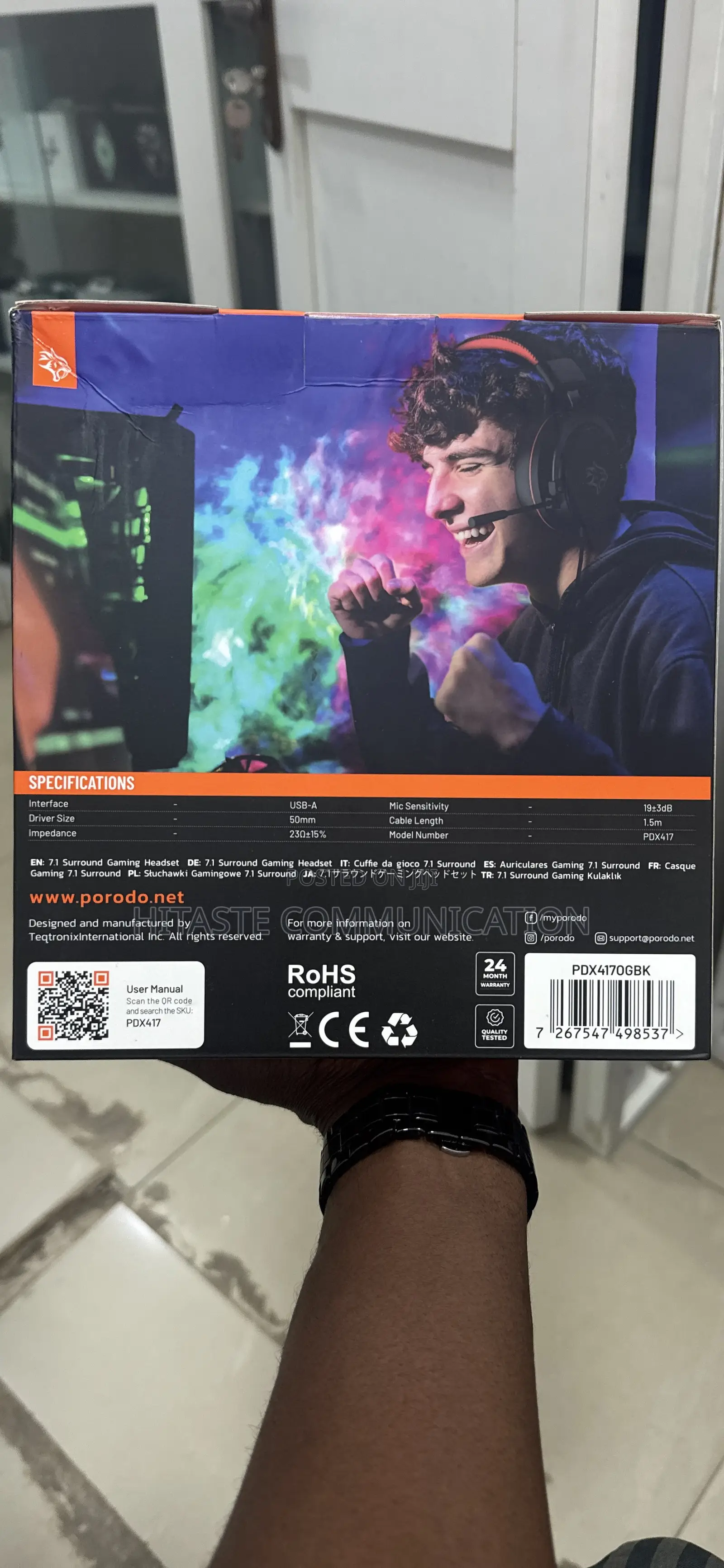 Porodo Gaming 7.1 Surround Headset