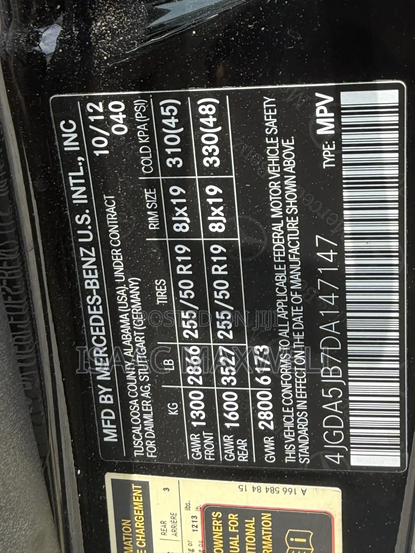 Mercedes-Benz M Class 2013 Black