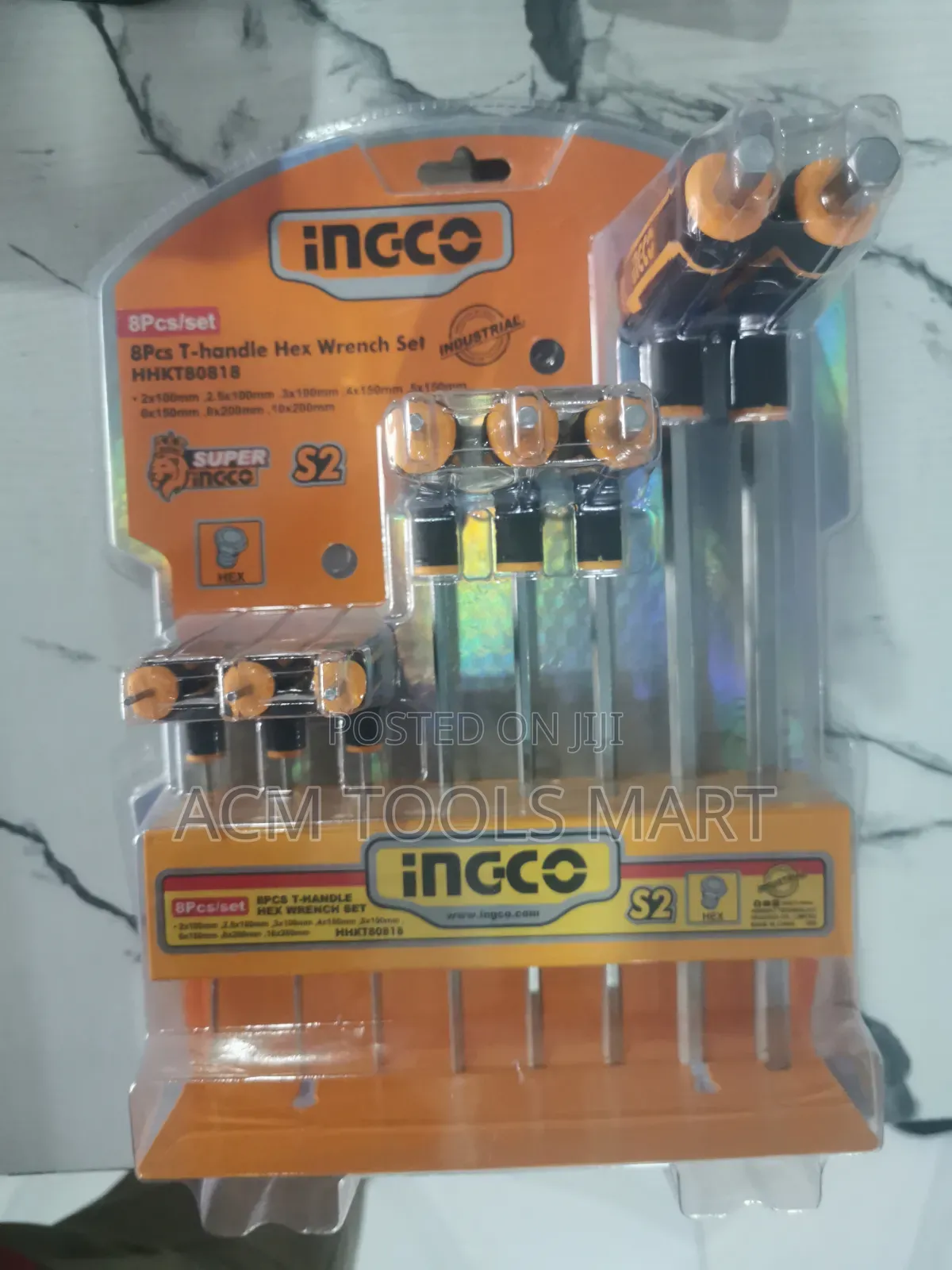 INGCO 8-Piece T-Handle Hex Wrench Set – HHKT80818