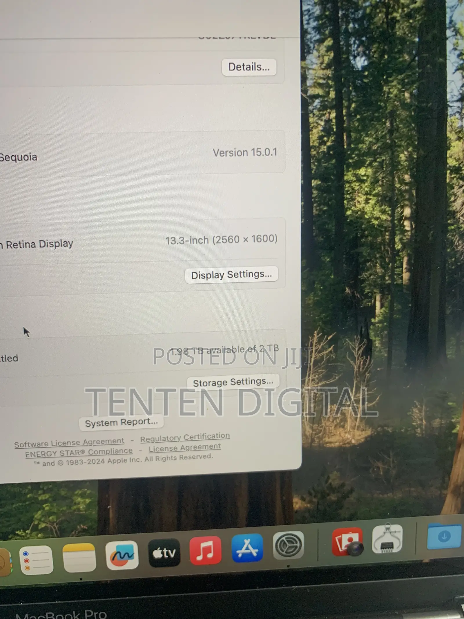Laptop Apple MacBook Pro 2019 16GB Intel Core i7 SSD 2T