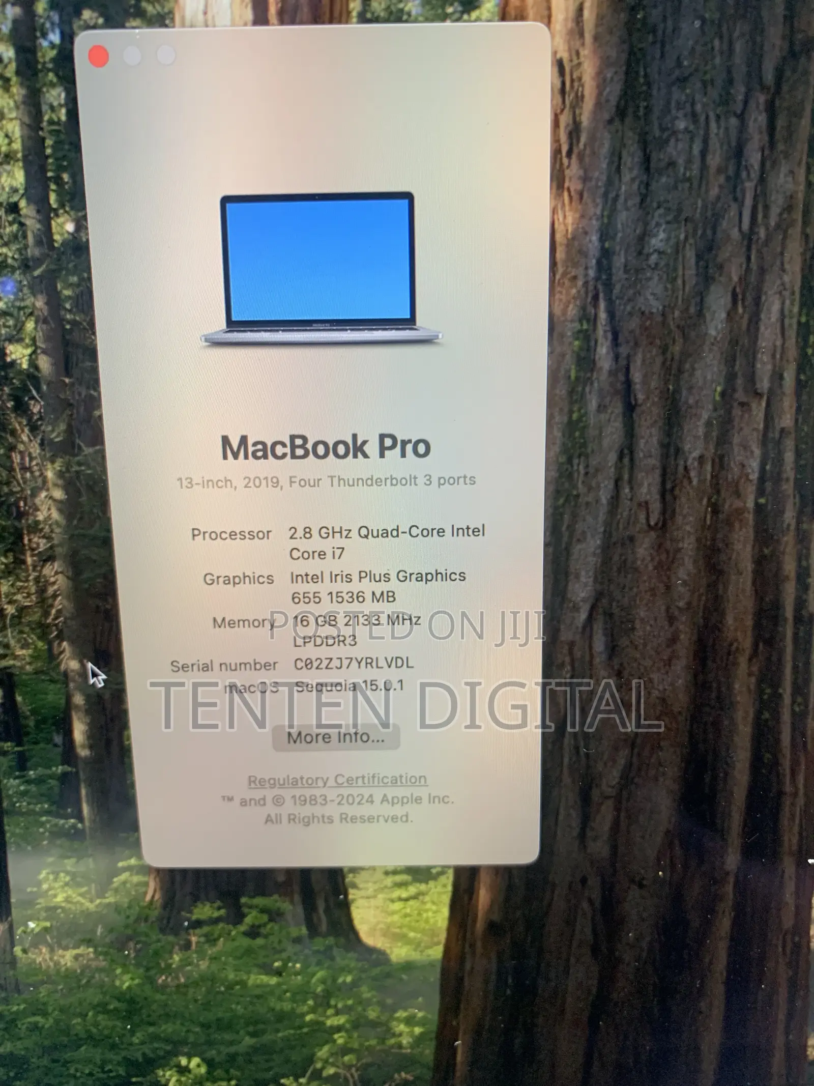 Laptop Apple MacBook Pro 2019 16GB Intel Core i7 SSD 2T