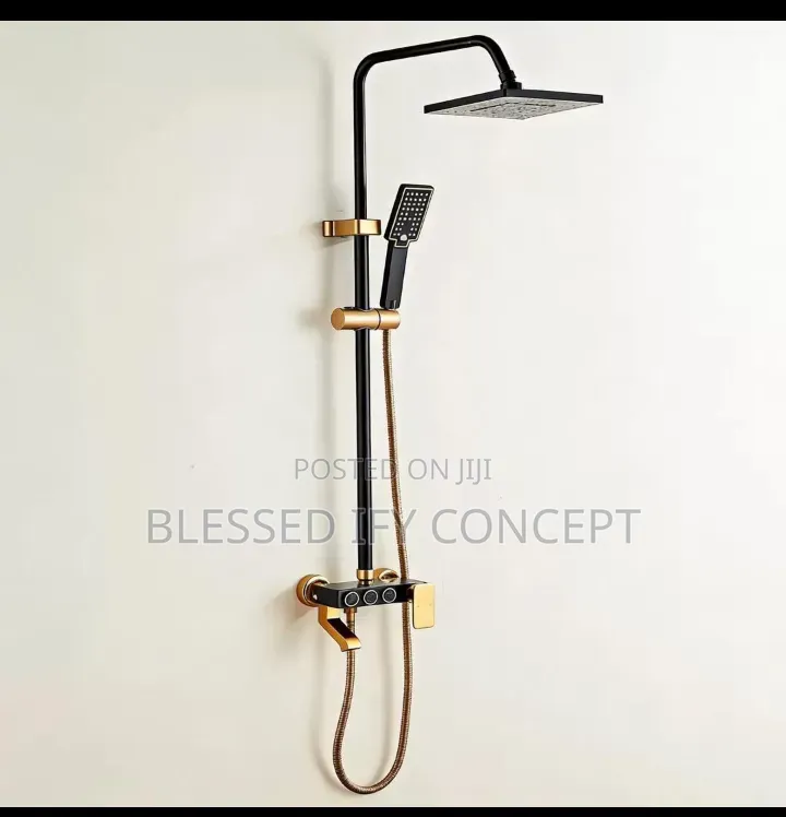 High Quality Black and Gold Color (3) Bottoms Shower Mixer