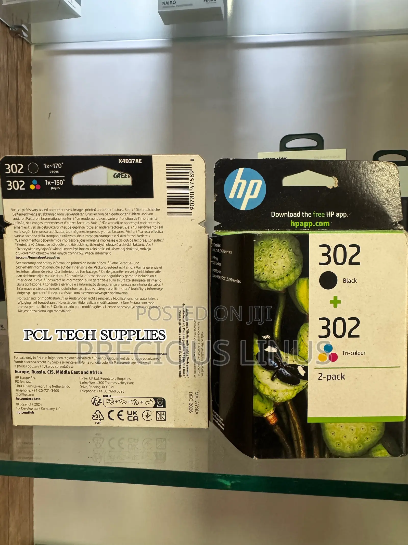 Original HP 302 Tri Color Printer Ink Set Cartridge