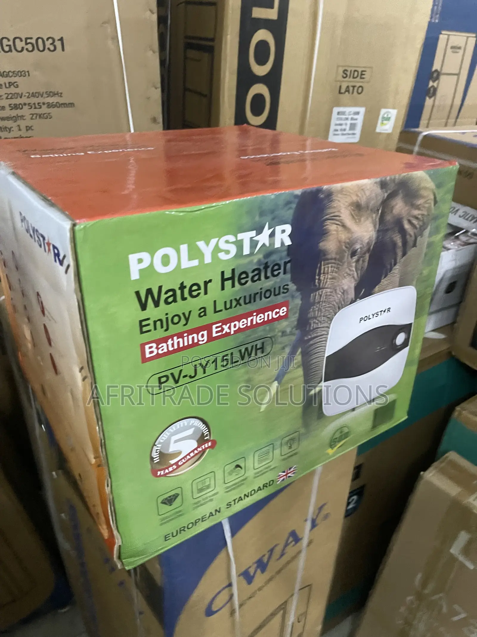 Polystar PV-JY15LWH 15L Electric Water Heater for Bathrooms