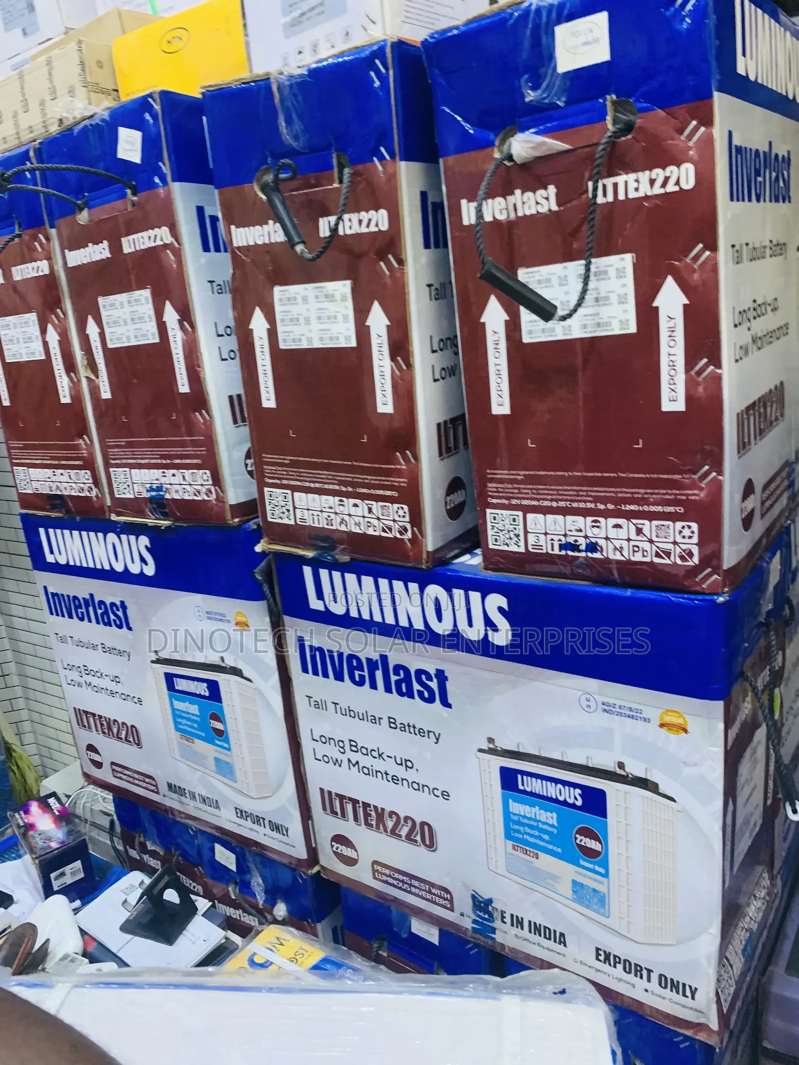 220A Luminous Tall Tubular Battery