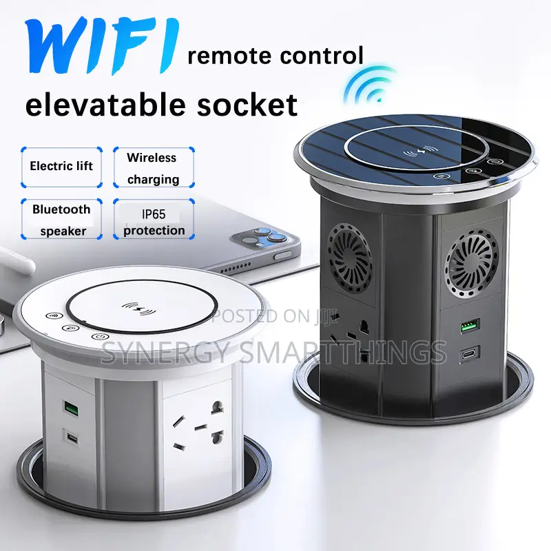 Tuya Retractable Popup Socket - Counter Top Outlet Wireless Charger