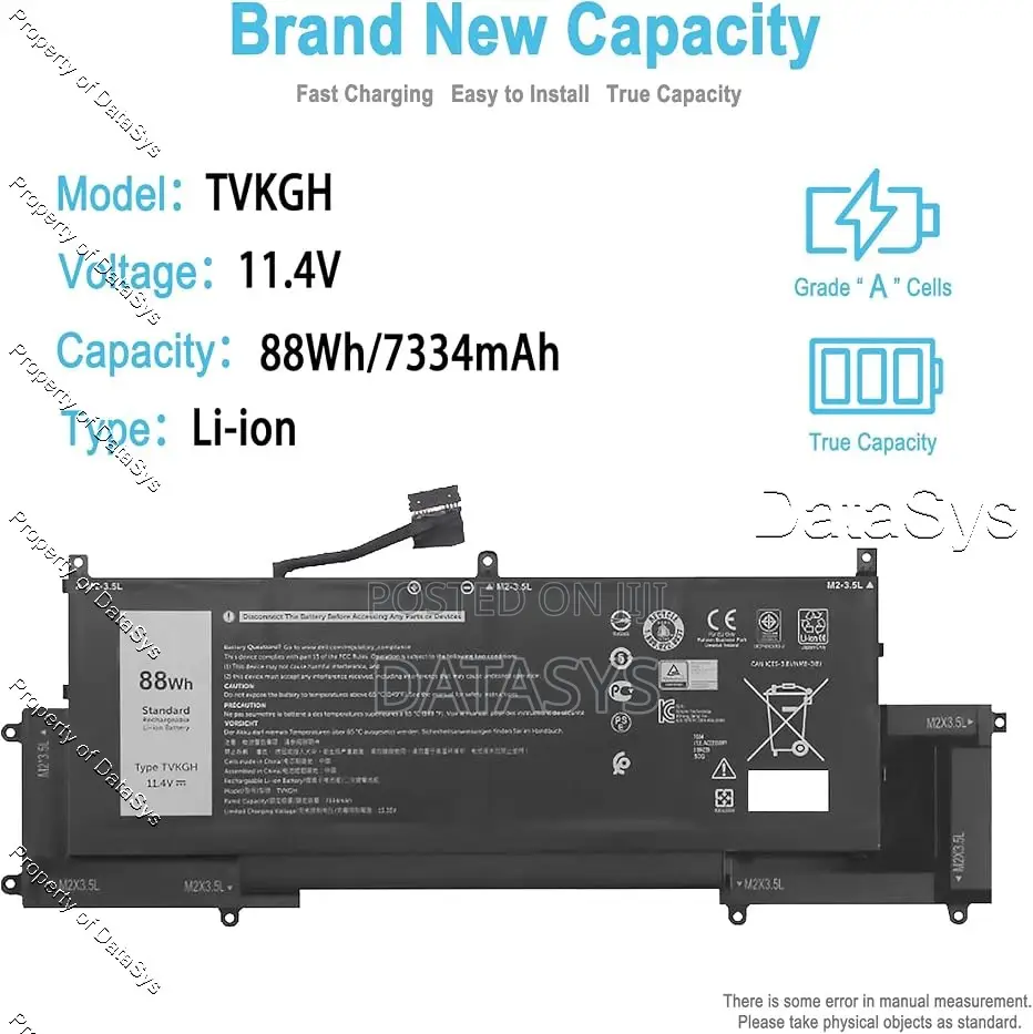 TVKGH Laptop Battery for Dell Latitude 9510 9520 & 9520 2-in-1 Series