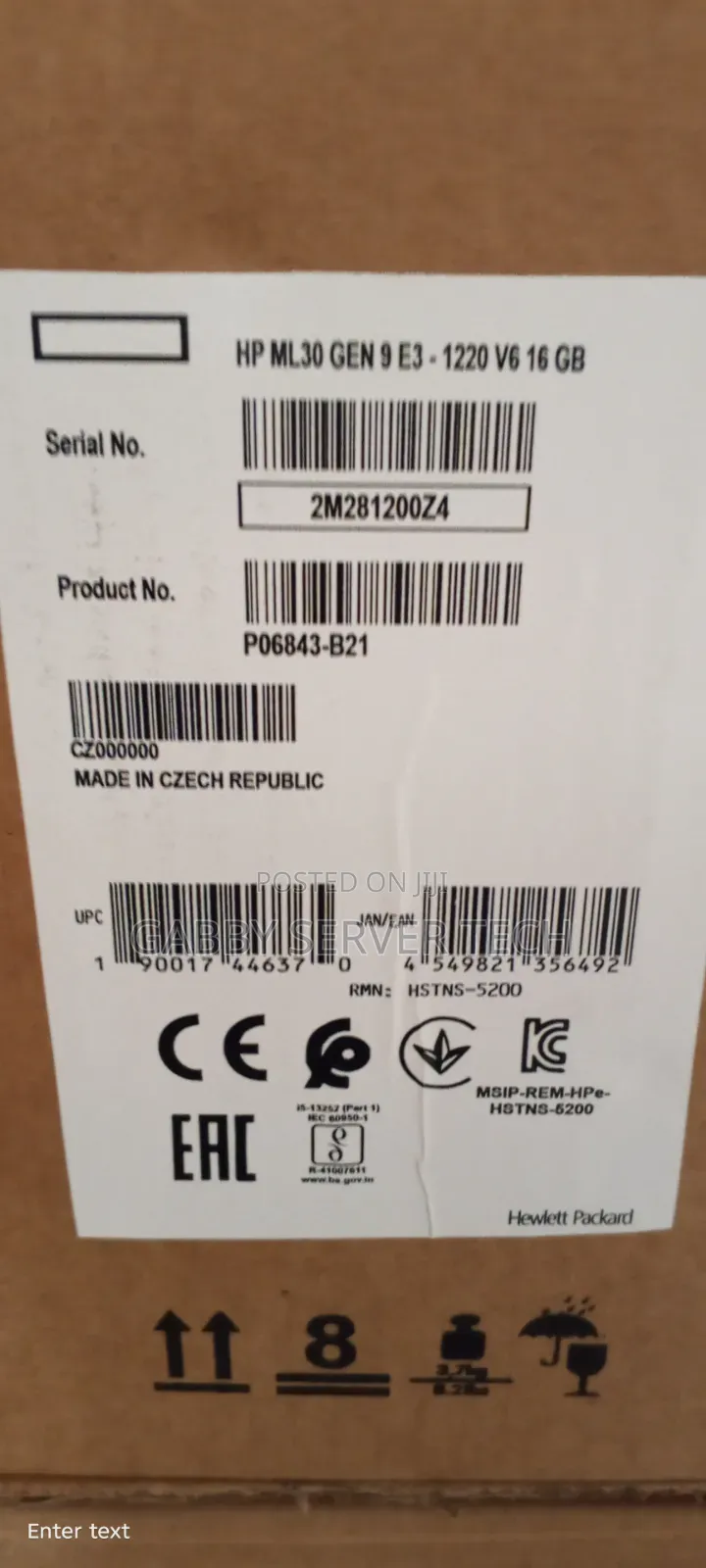 New Server HP ProLiant ML 16GB Intel Xeon HDD 1T