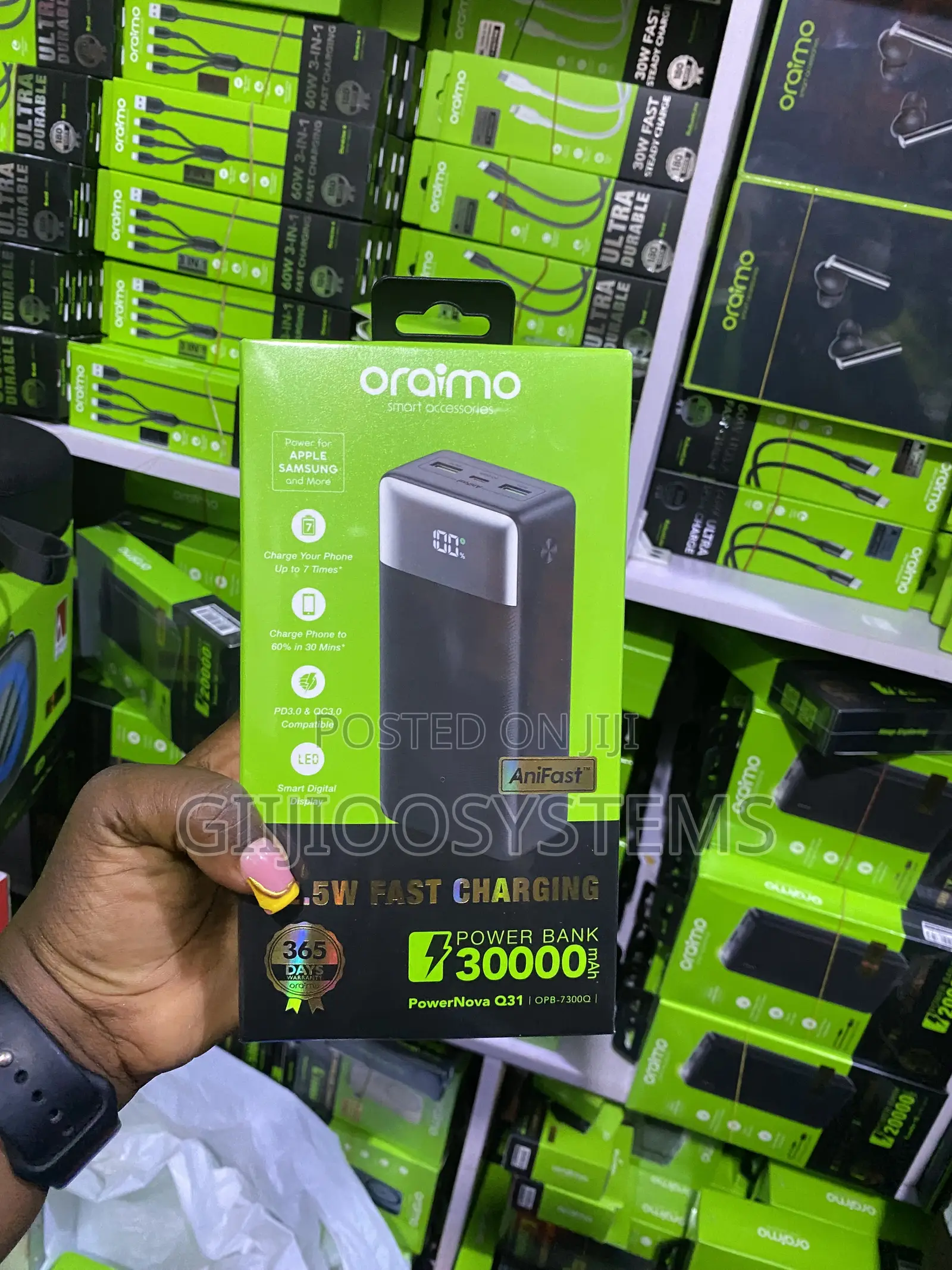 Oraimo PowerNova Q31 30000mAh 22.5W Fast Charging Power Bank