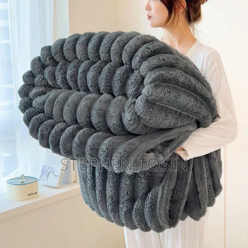Fluffy Flannel Throw Blanket