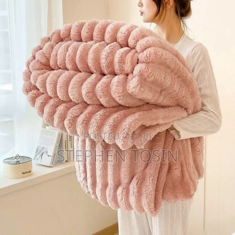 Fluffy Flannel Throw Blanket