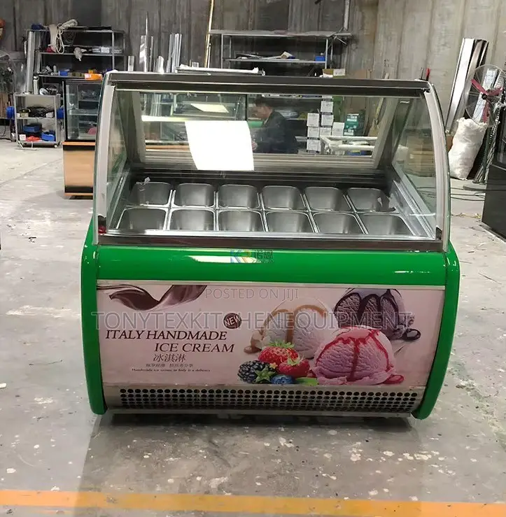 Commercial Ice Cream Display Freezer 10 Pan / 12 Pan