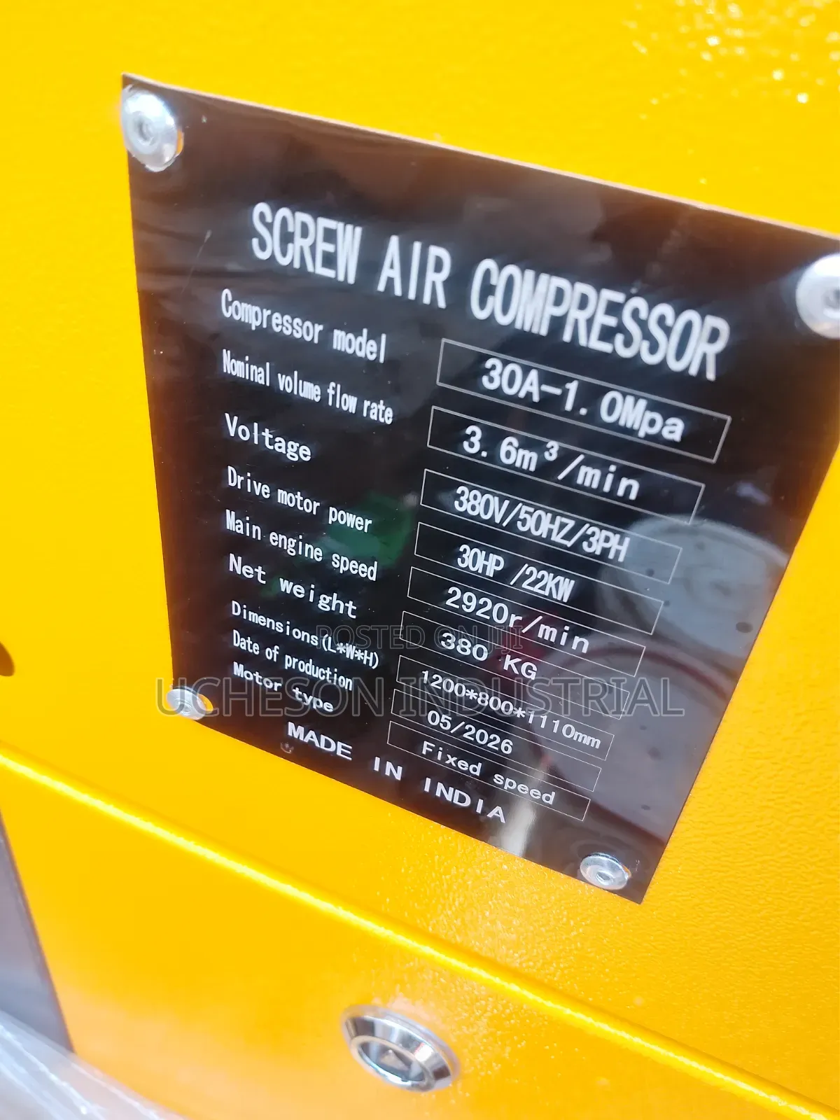 22kw/30hp Industrial Screw Air Compressor 233cfm 10bar
