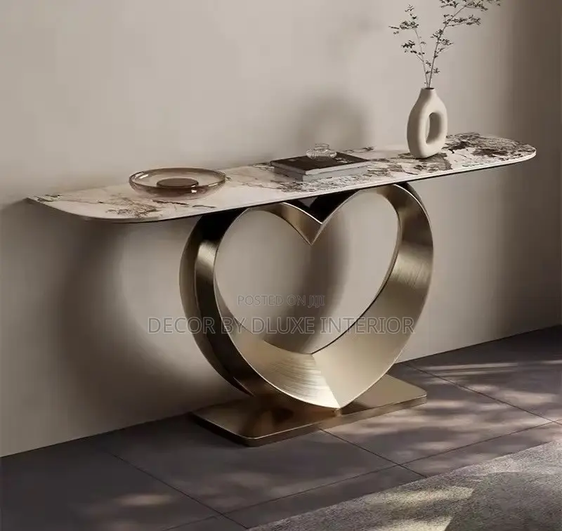 Modern Minimalist Marble Entrance Table Console