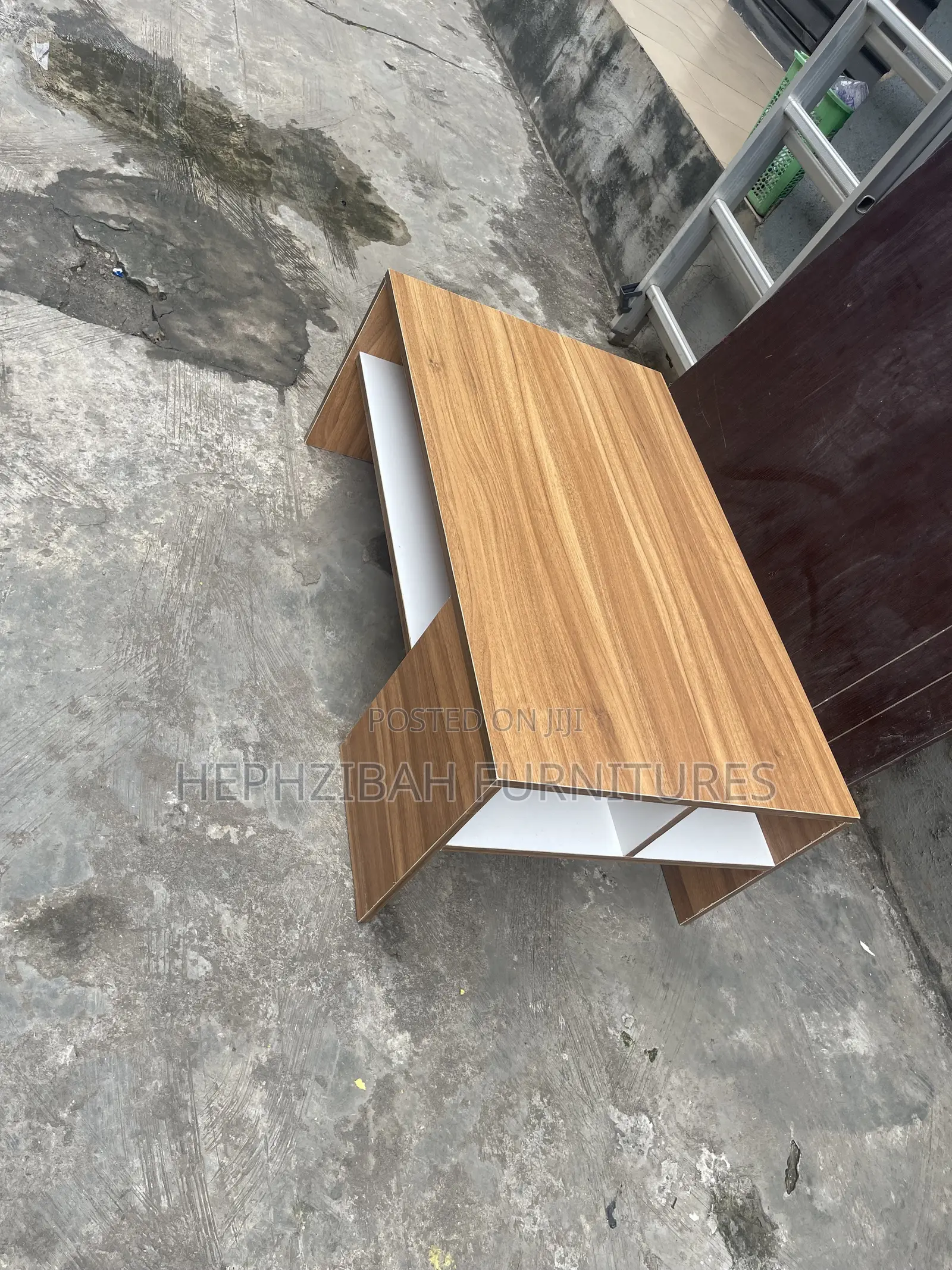 L Shaped Sofa With Center Table and Ottoman