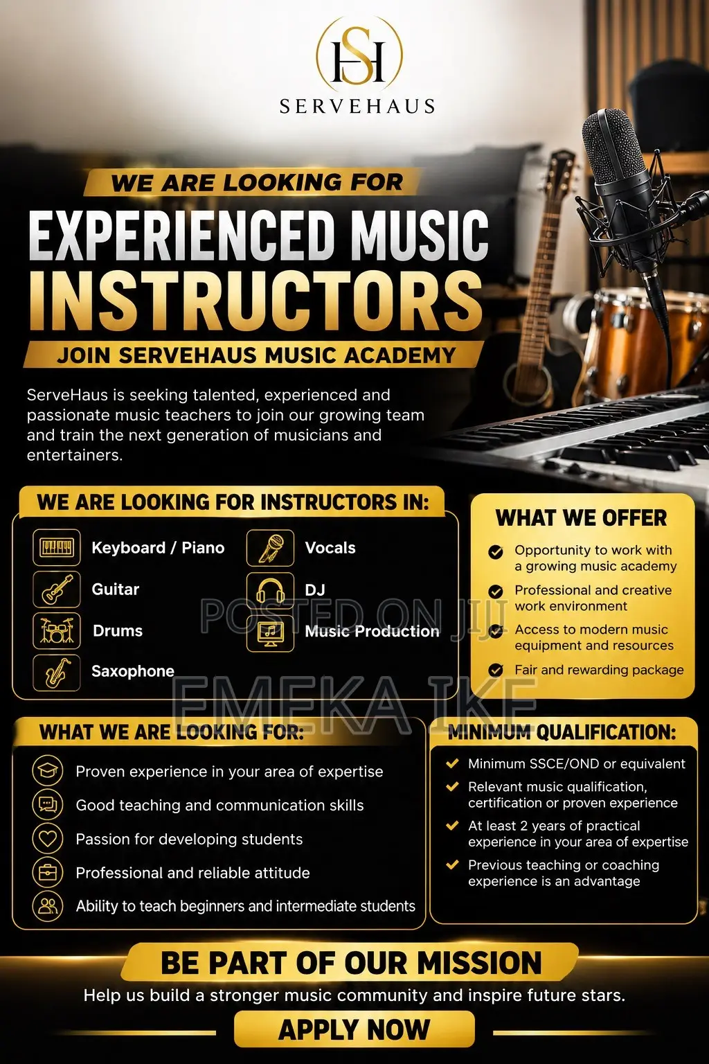 Experience Music Instructor