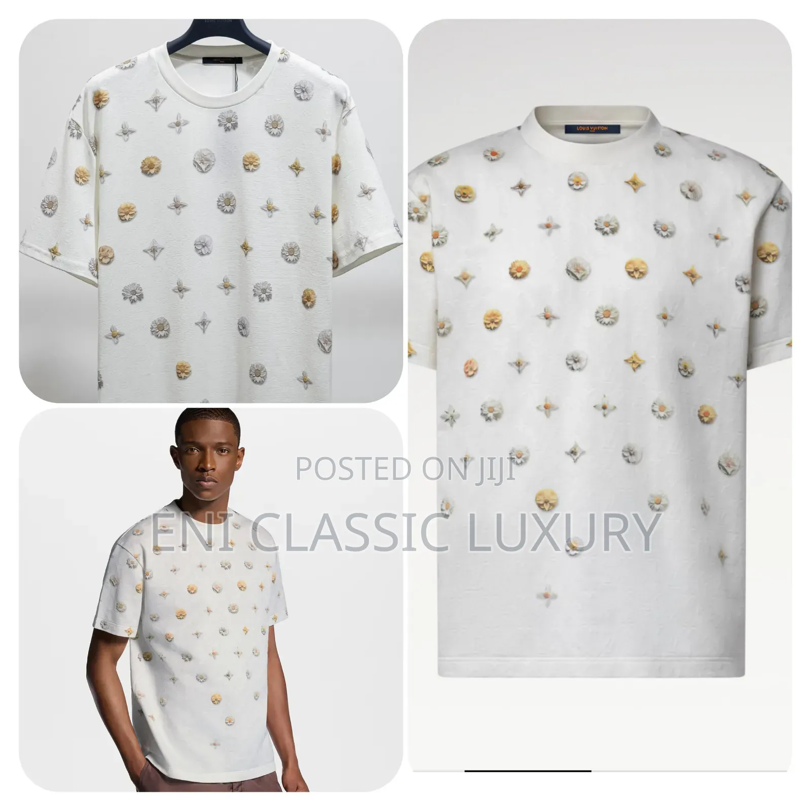 Pure Quality Luxury Men's Round Neck Louis Vuitton Well Banded Package