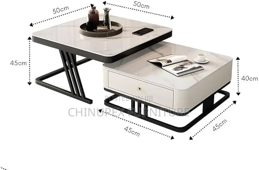 Two in One Modern Center Table Coffee Table