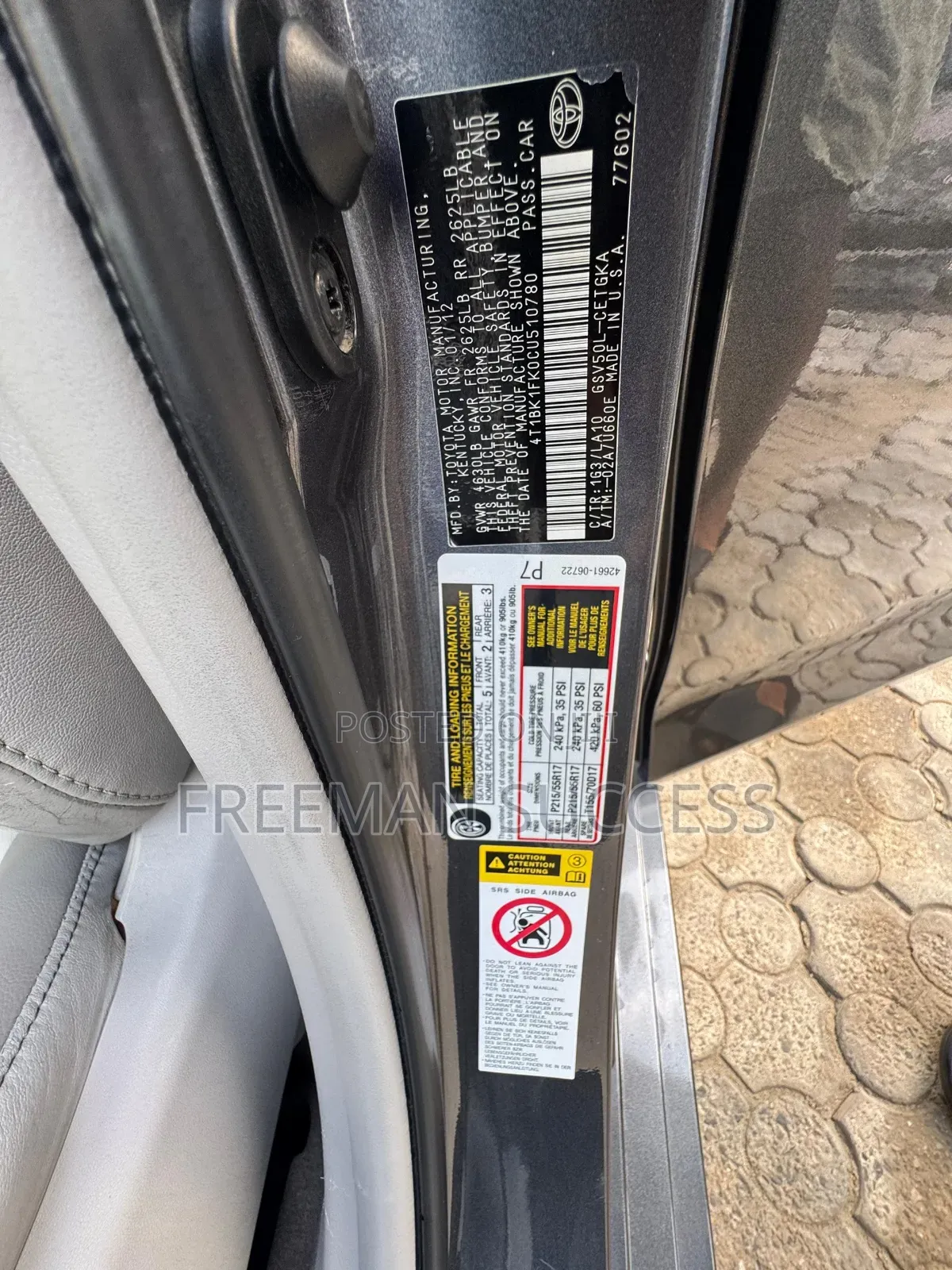 Toyota Camry 2012 Gray