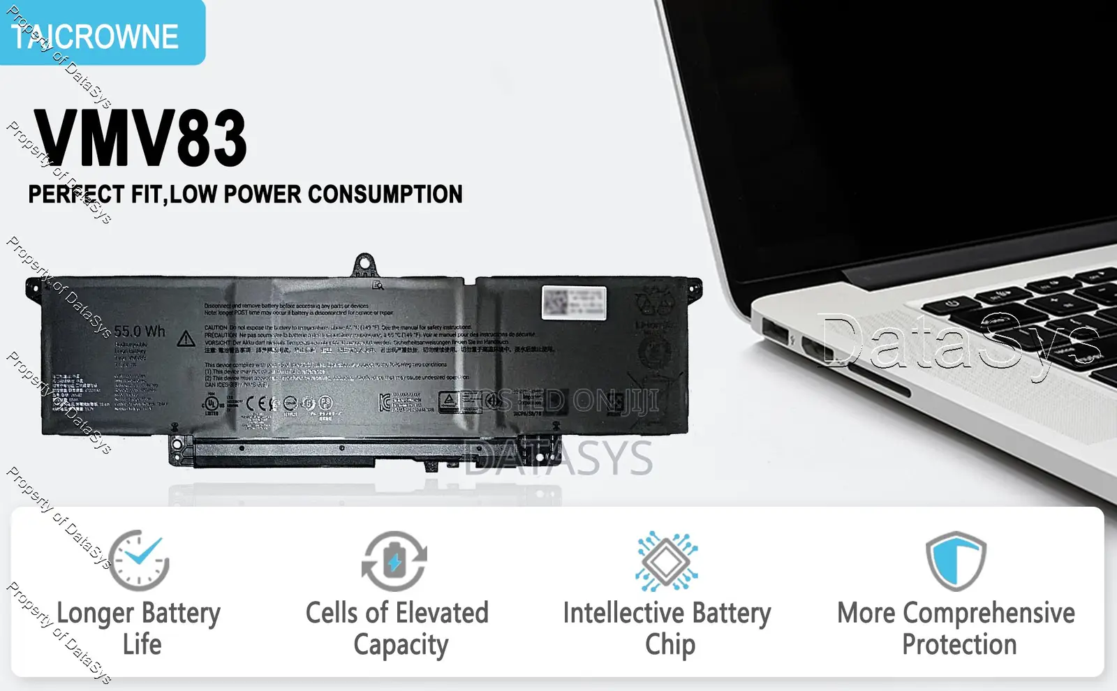 Dell VMV83 Laptop Battery for Dell Pro 13, Pro 14 and Pro 16 Plus