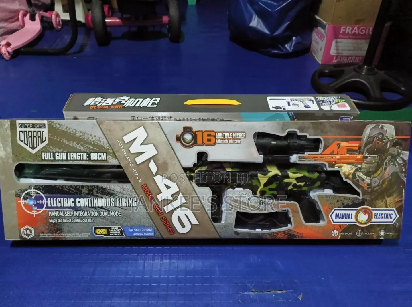 Quality Replica M416 Tactical Toy Blaster or Gel Ball Rifle(black)