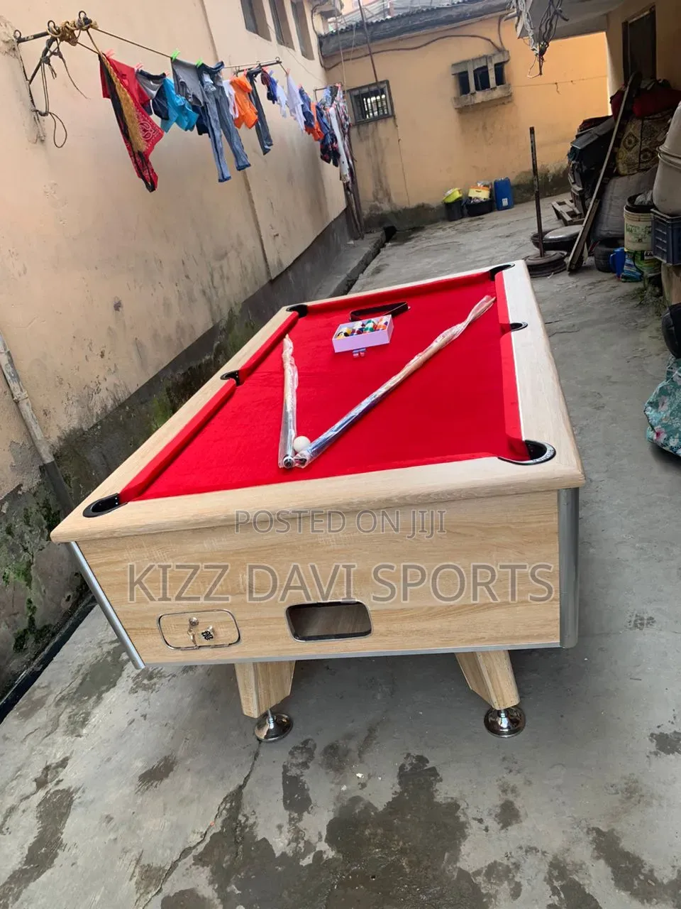 Marble and Coin Operated Snooker Board
