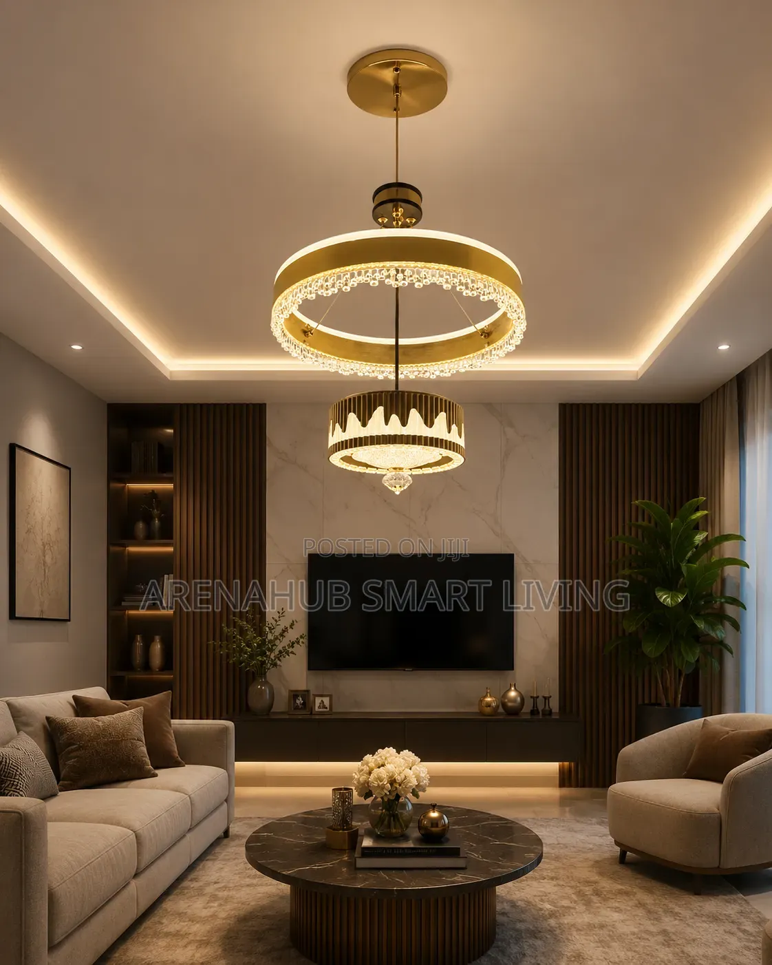 Modern Dining Room Led Chandelier Lighting Three LED Colors Nordic