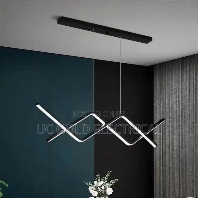 Home Deco Chandelier Modern Restaurant Chandelier Golden Black  Table