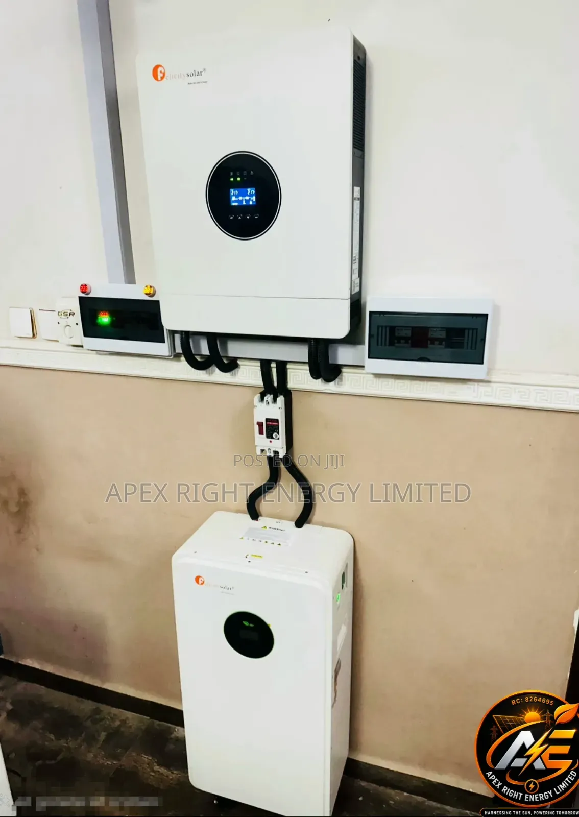 Full Setup 12kva Felicity Hybrid+15kwh Lithium+650w B-Fecial Panel X12