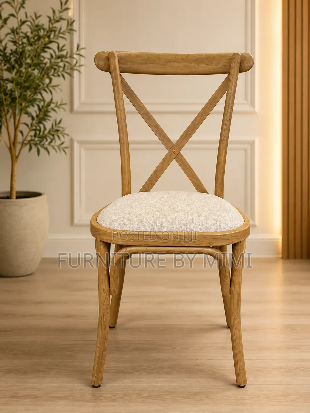 Premium White Cross-Back Chairs – Perfect for Events & Dining