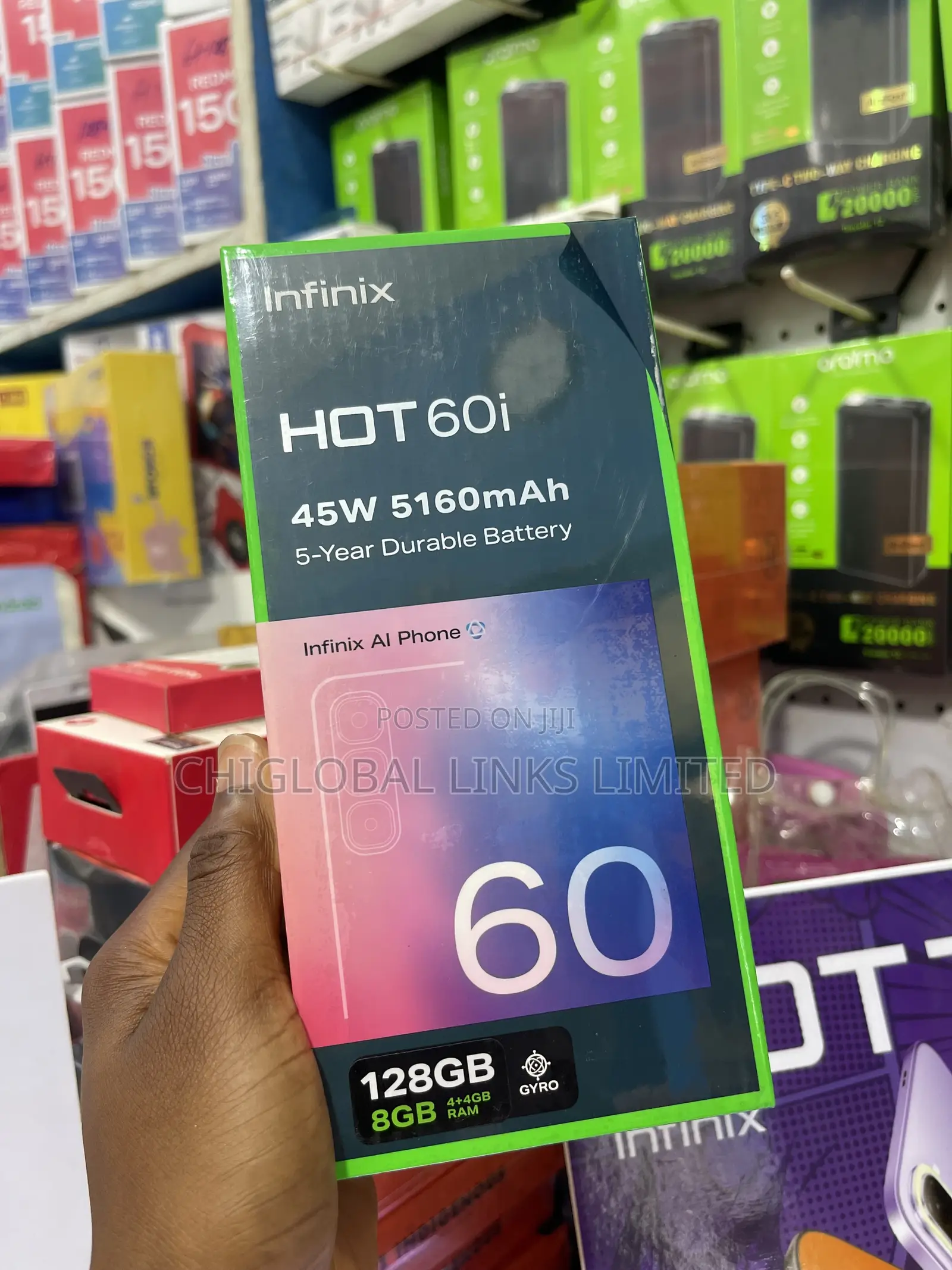 New Infinix Hot 60i 128 GB Black