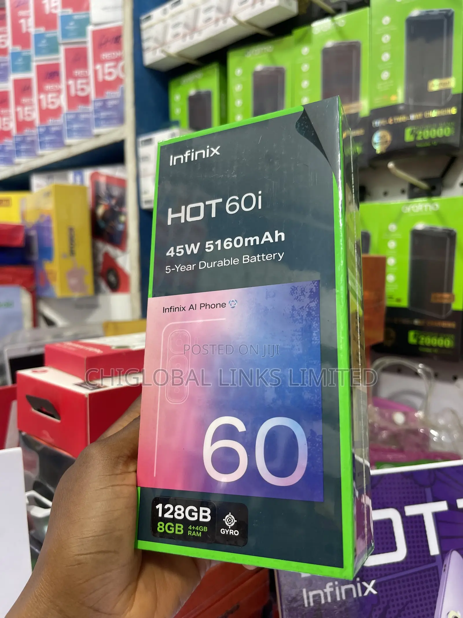 New Infinix Hot 60i 128 GB Black