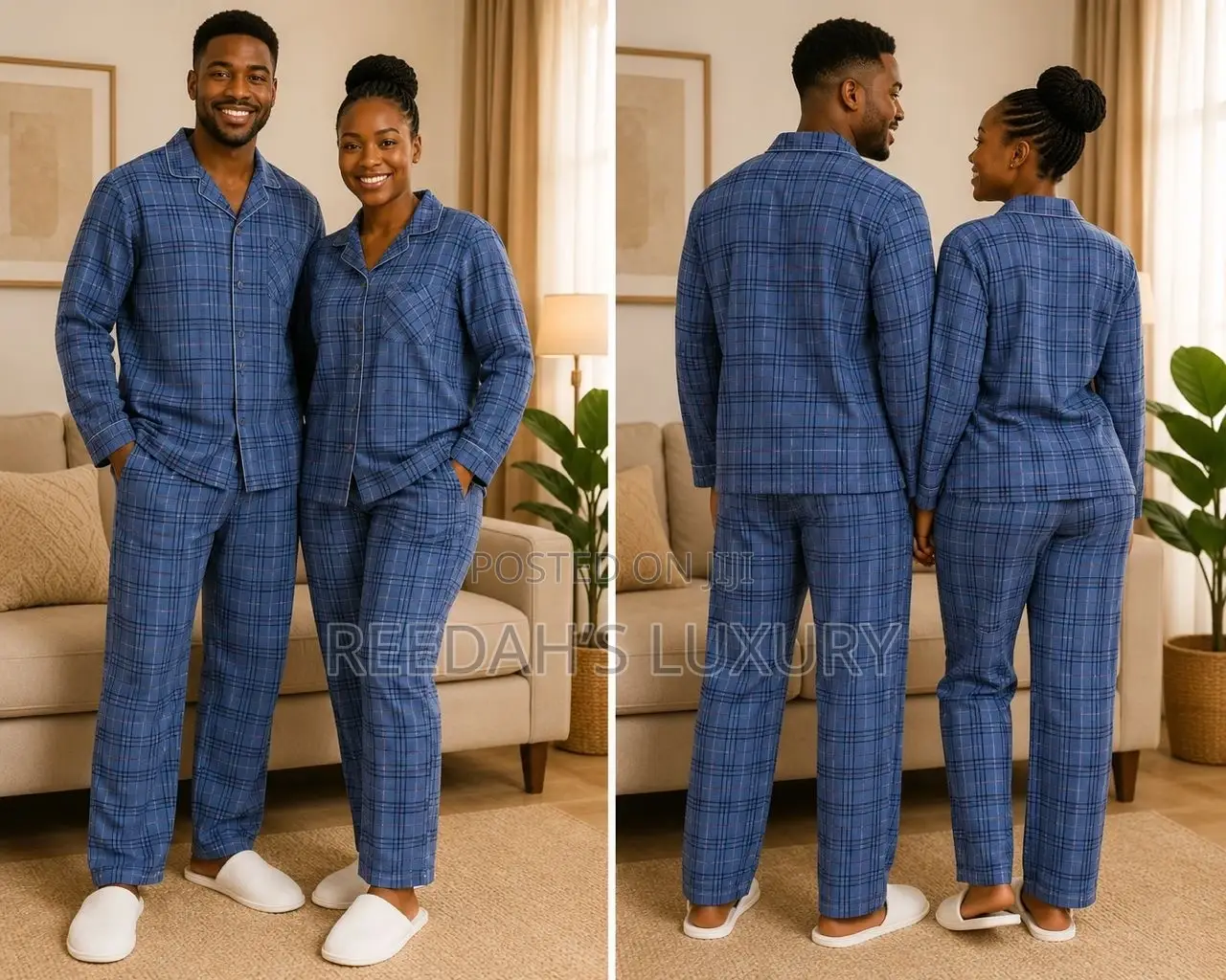 3 in 1 Plaid Unisex Pyjamas