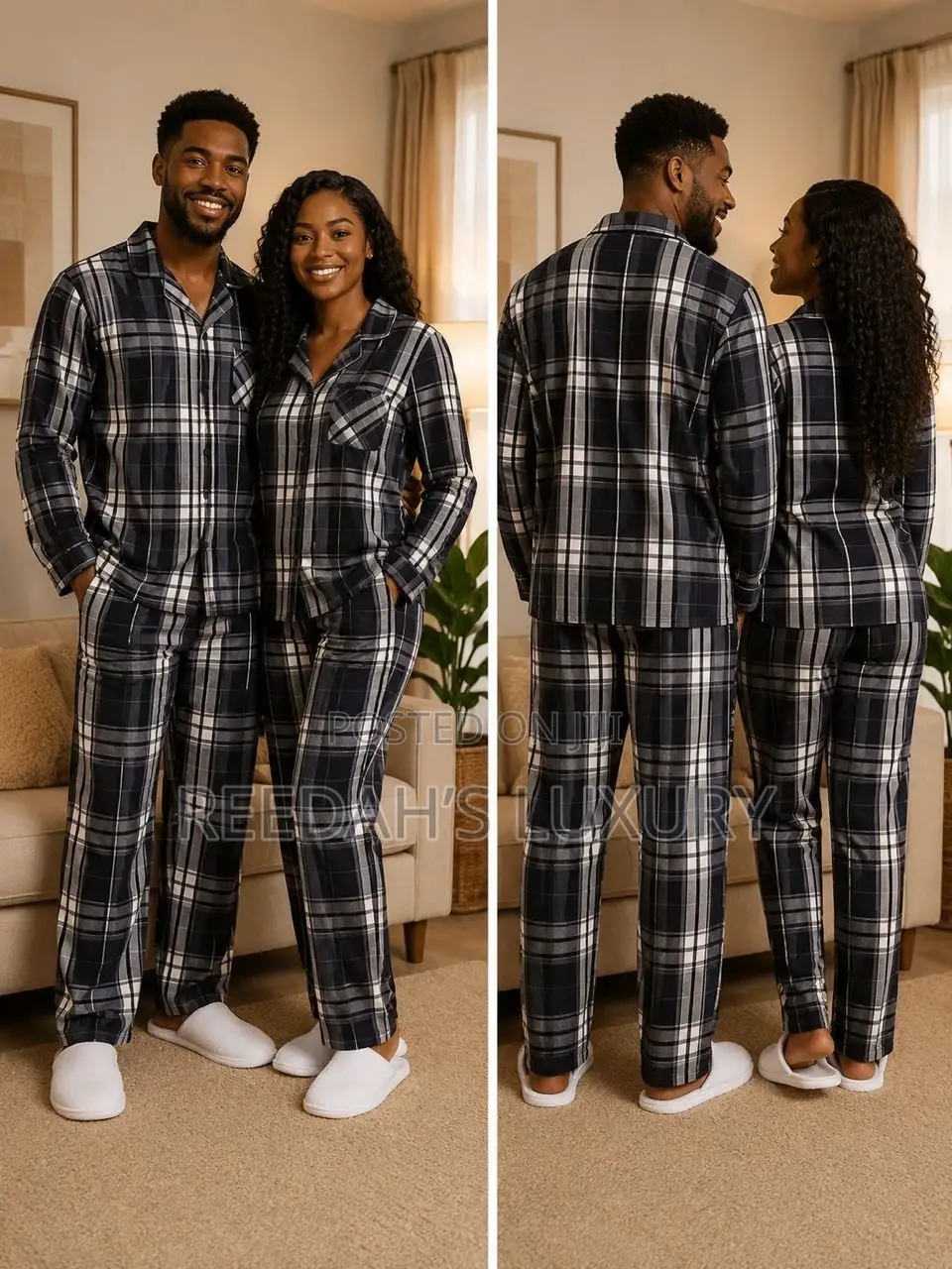 3 in 1 Plaid Unisex Pyjamas