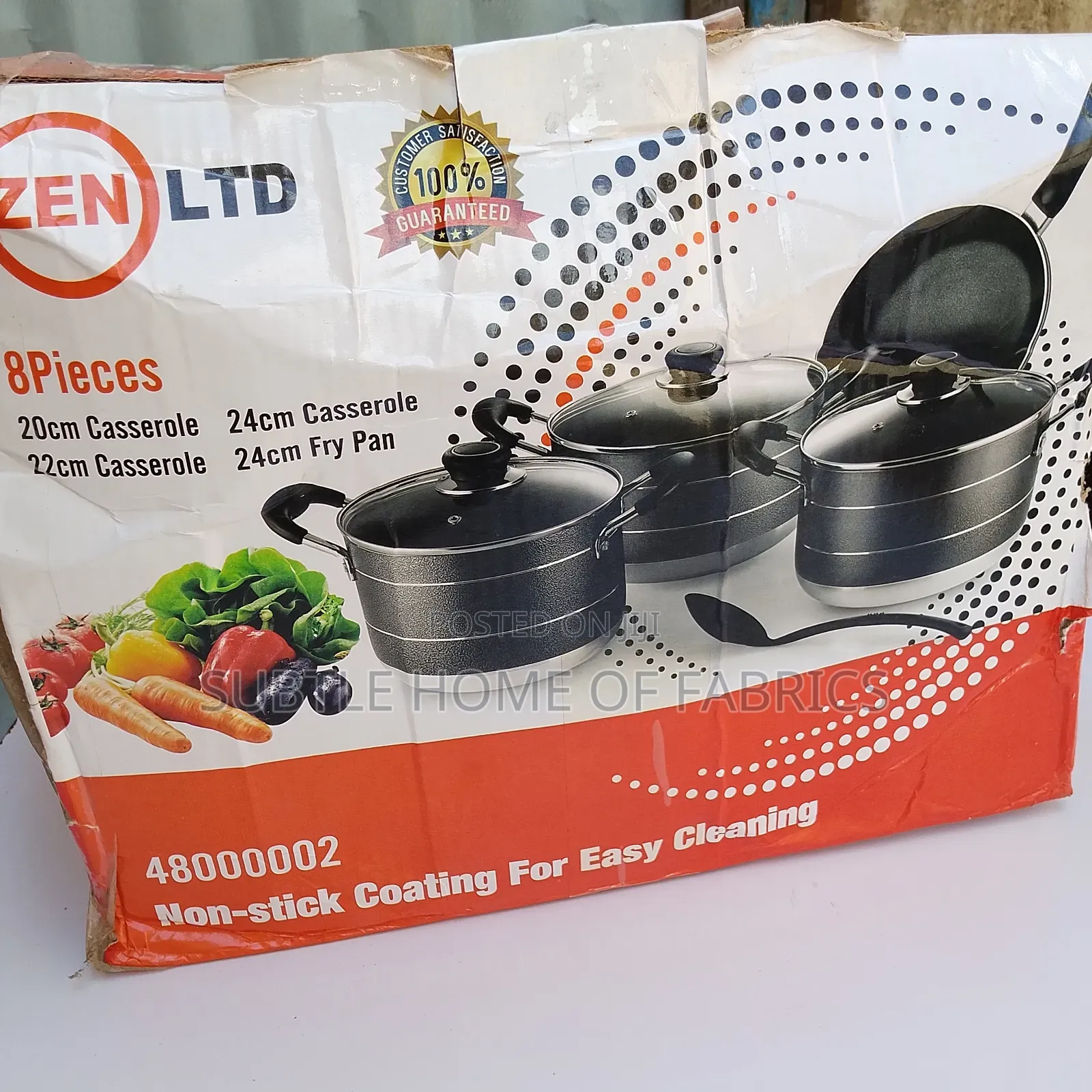 ZEN LTD 8-Piece Non-Stick Cookware Set | Pots Fry Pan