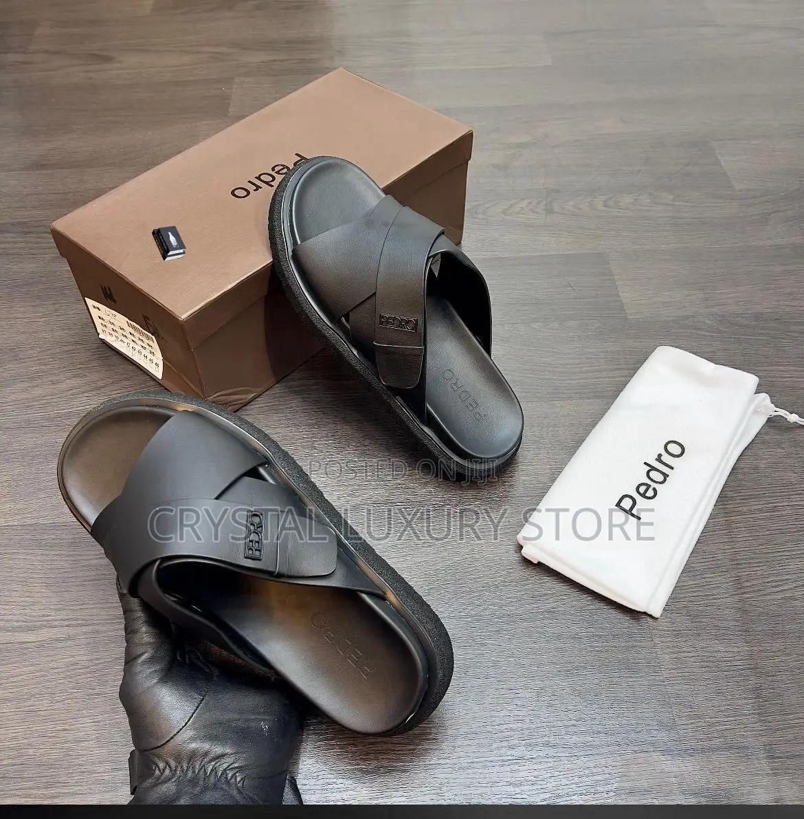 Pedro Quality Luxury Men Genuine Leather Pams