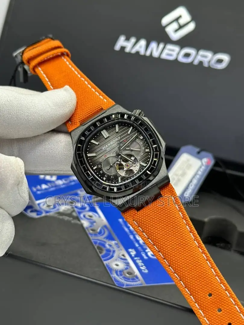 Hanboro Authentic Quality Luxury Men Automatic Engine Wristwatch