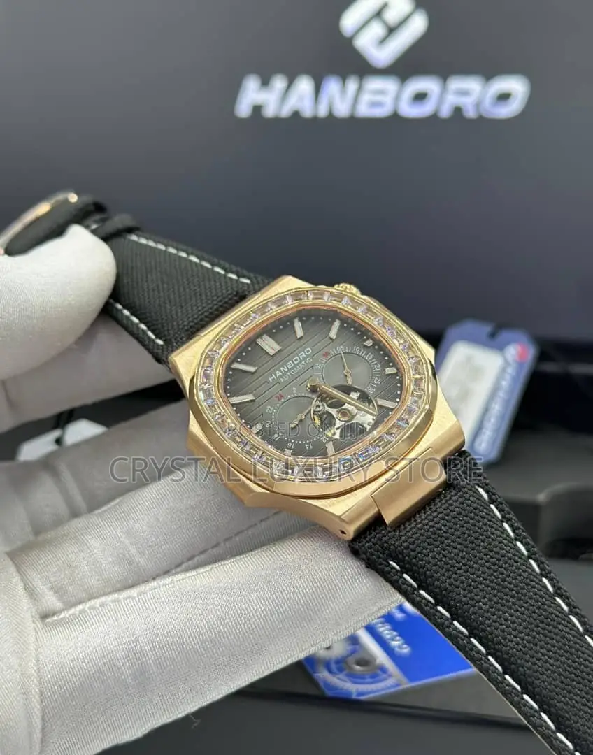 Hanboro Authentic Quality Luxury Men Automatic Engine Wristwatch