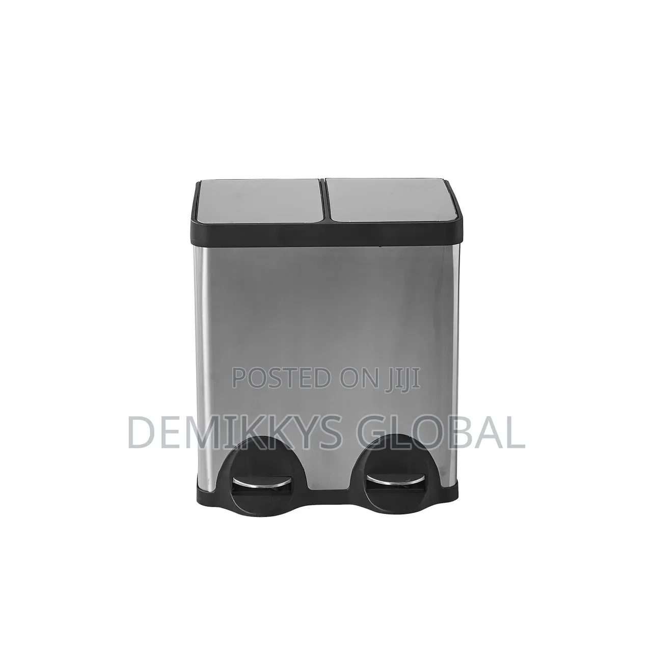 2 in 1 Stainless Steel Dustbin- 40L