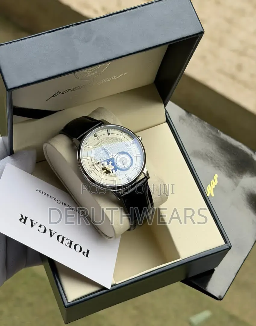 Poedagar Automatic Leather Watch