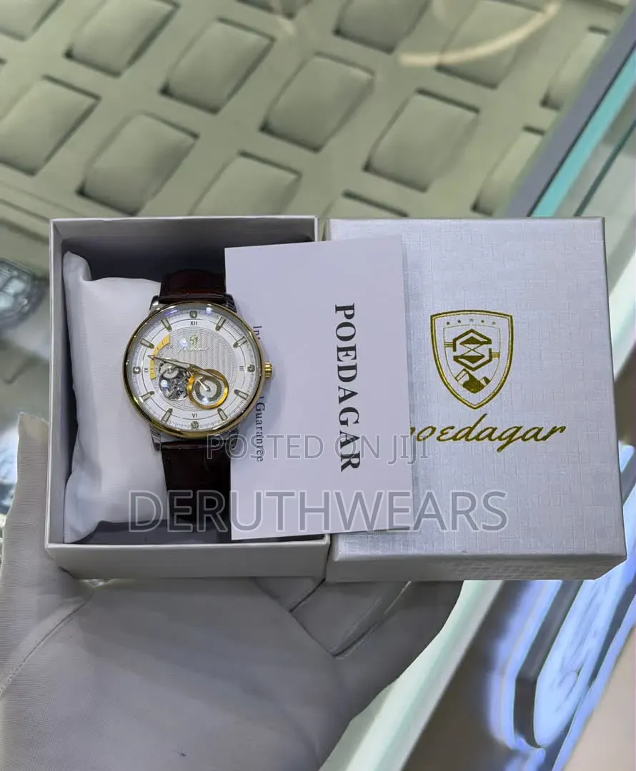 Poedagar Automatic Leather Watch