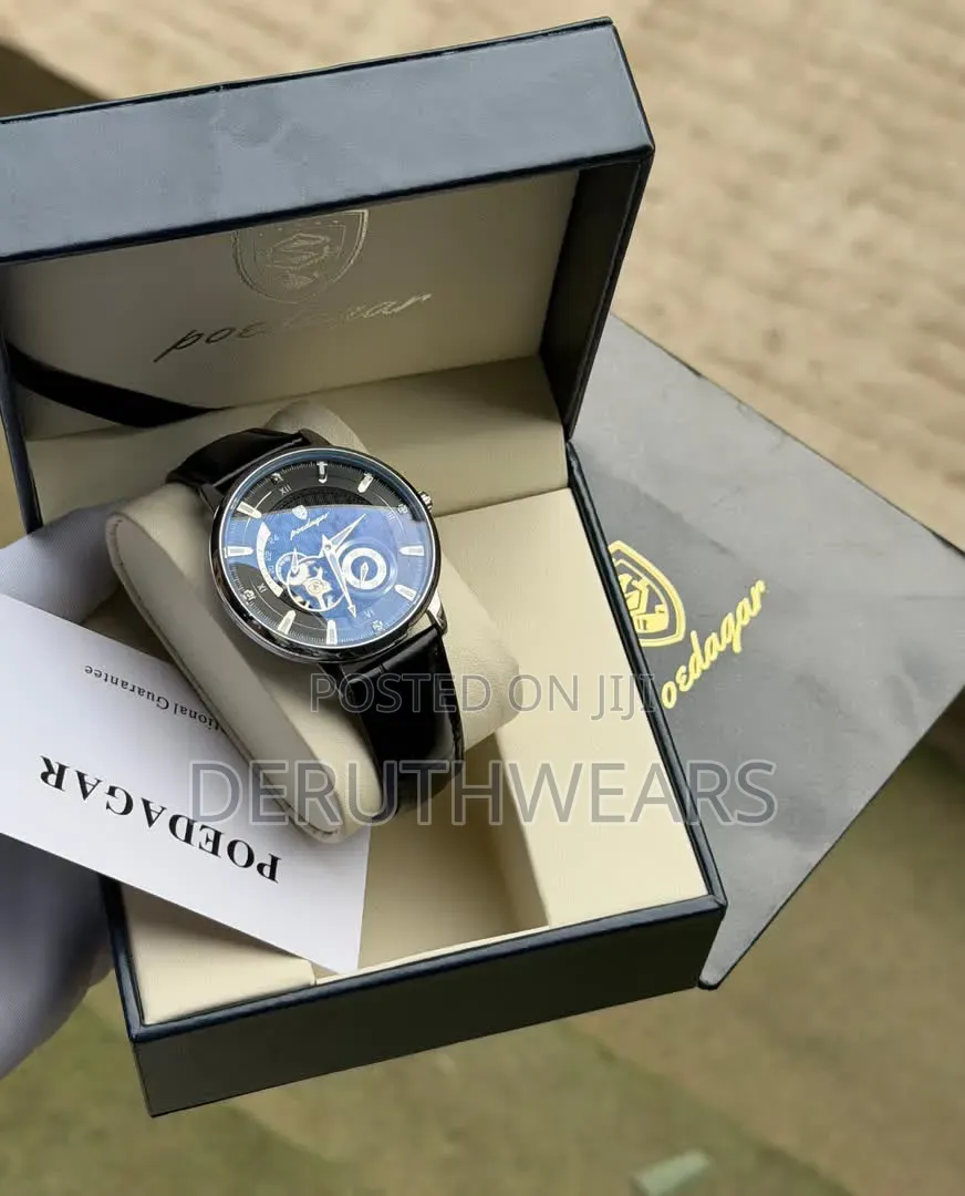 Poedagar Automatic Leather Watch