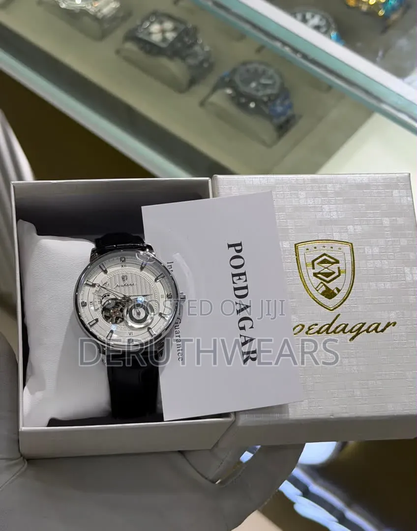 Poedagar Automatic Leather Watch