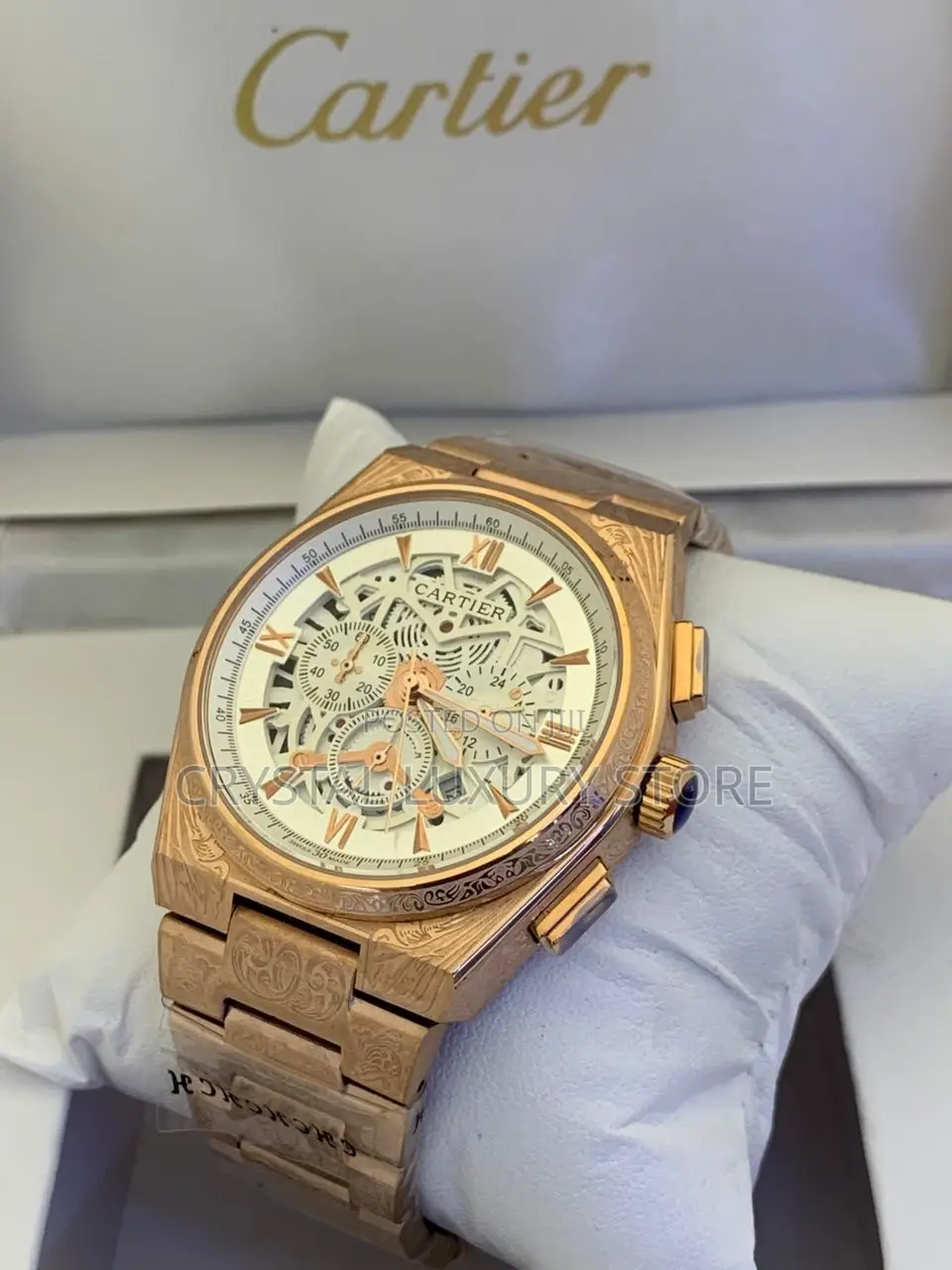 Cartier Quality Luxury Men Automatic Engine Wristwatch